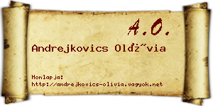 Andrejkovics Olívia névjegykártya